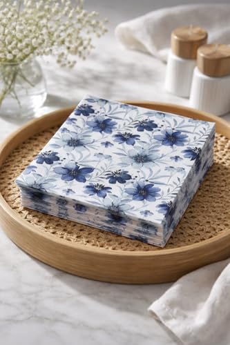 Airlaid 12×12" Floral Blue, view 3