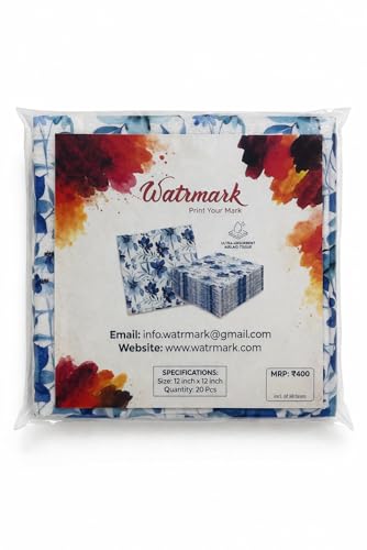 Airlaid 12×12" Floral Blue, view 5