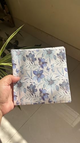 Airlaid 12×12" Floral Blue, view 7