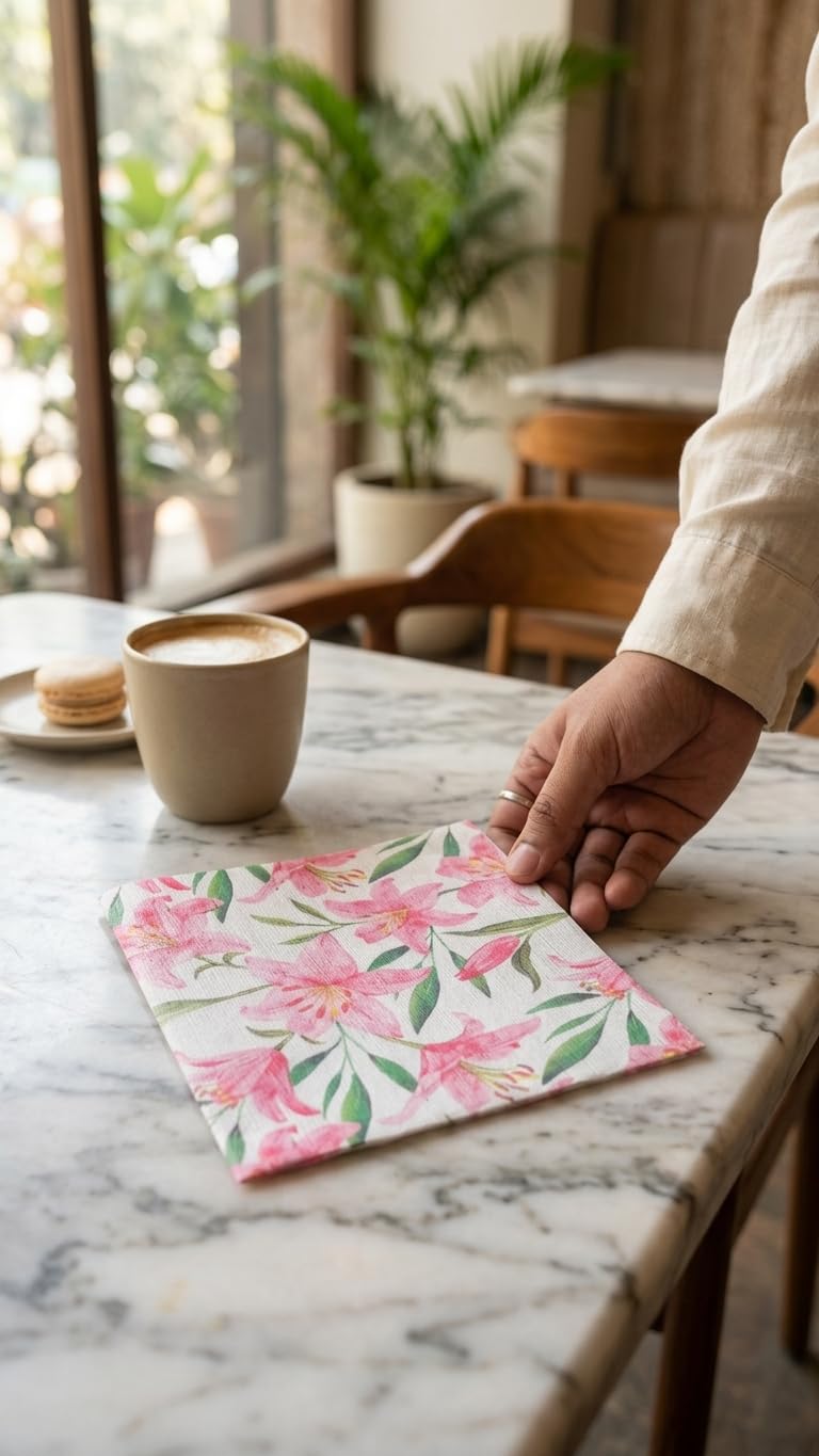 Airlaid 12×12" Pink Lily, view 5