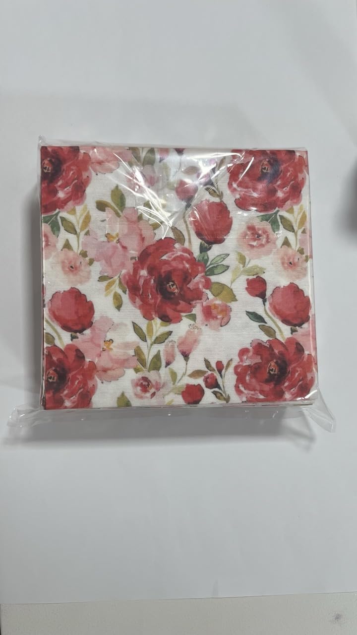 Airlaid 12×12" Floral Red Roses, view 2