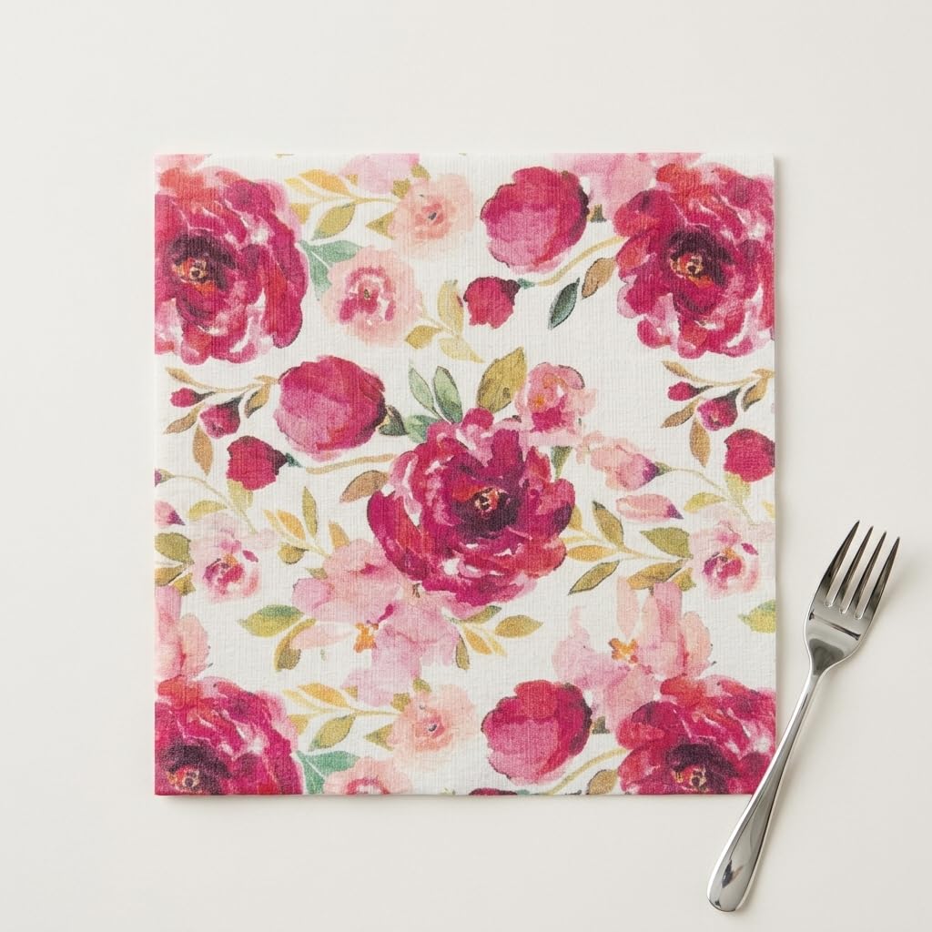 Airlaid 12×12" Floral Red Roses, view 4