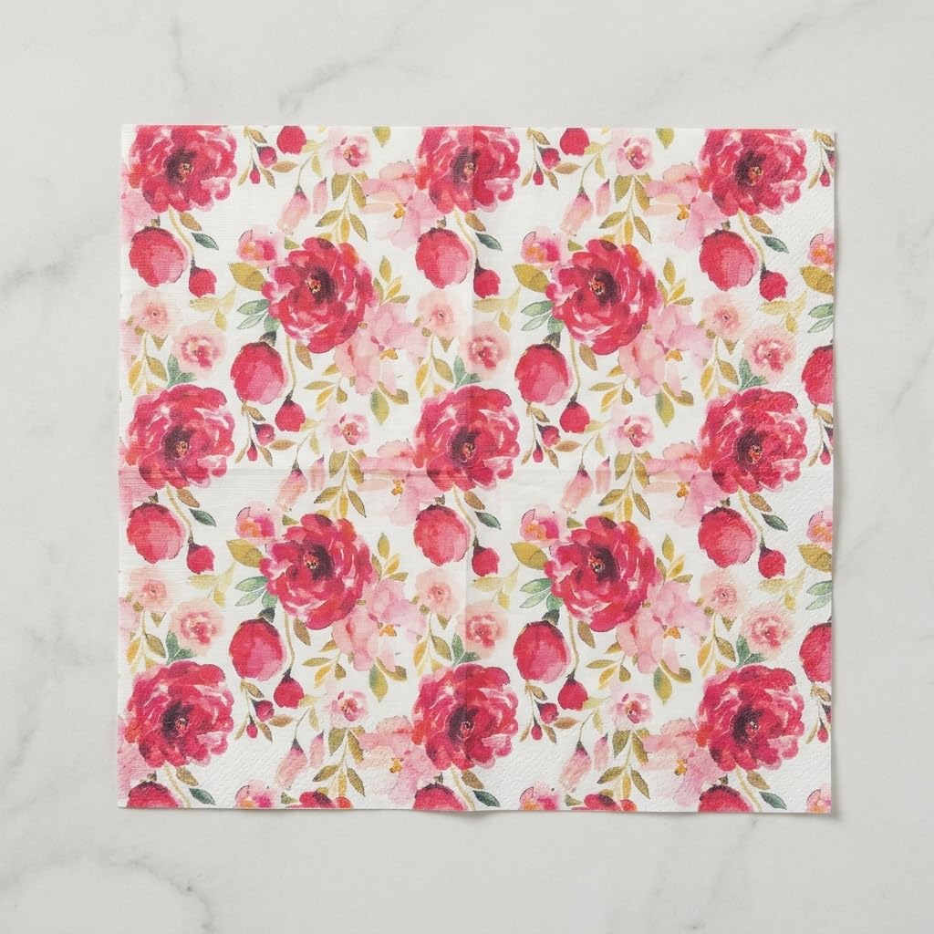 Airlaid 12×12" Floral Red Roses, view 5